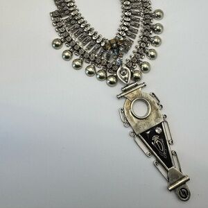 DYLANLEX Tribal Silver Pendant Necklace